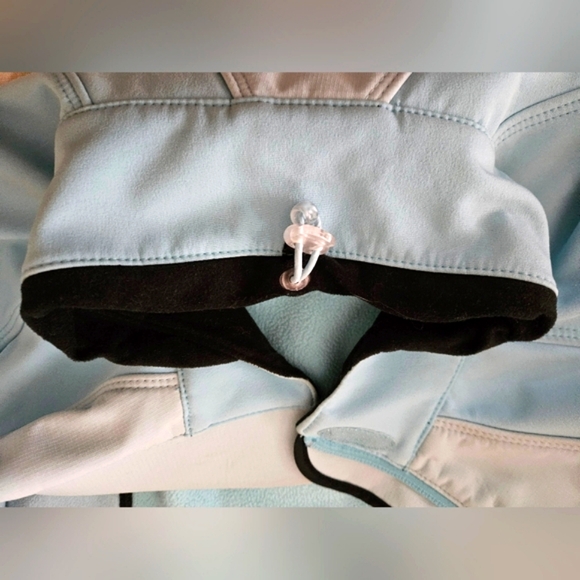 Vintage L.L. Bean Womens Soft Shell OAKMS Full Zip Light Blue Jacket Size Large - Picture 12 of 15